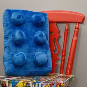 play room cushion lego cushion blue