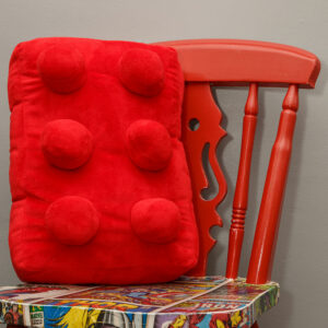 play room cushion red