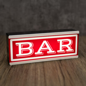 bar sign in red
