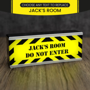 personalised light box room light text entry jacks room