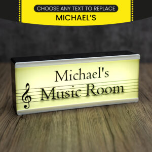 personalised light box room light text entry Michael