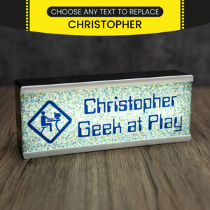 personalised light box room light text entry Christopher