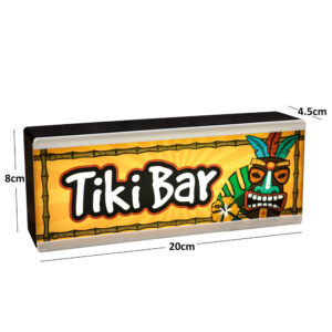 tiki bar lightbox with dimensions