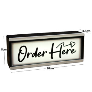 Order Here arrow sign dimensions
