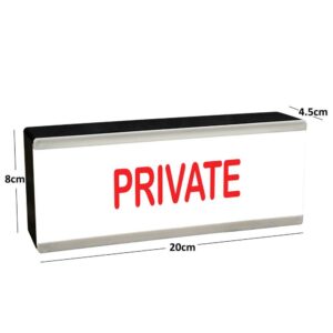 light up private sign dims