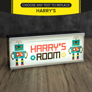 personalised light box room light text entry harrys