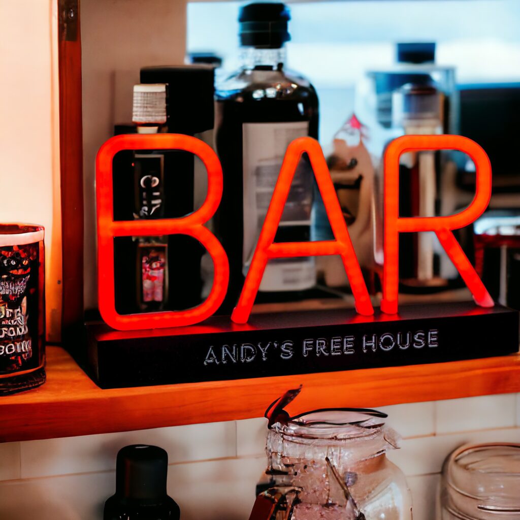 personalised neon bar sign