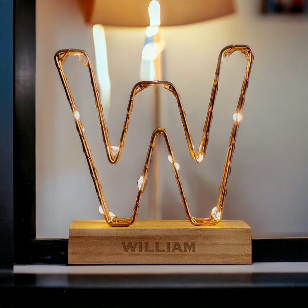 personalised letter light w