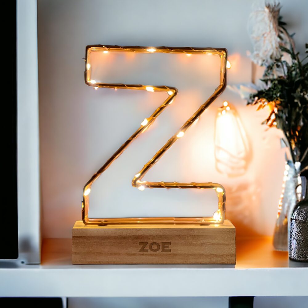 personalised letter light z