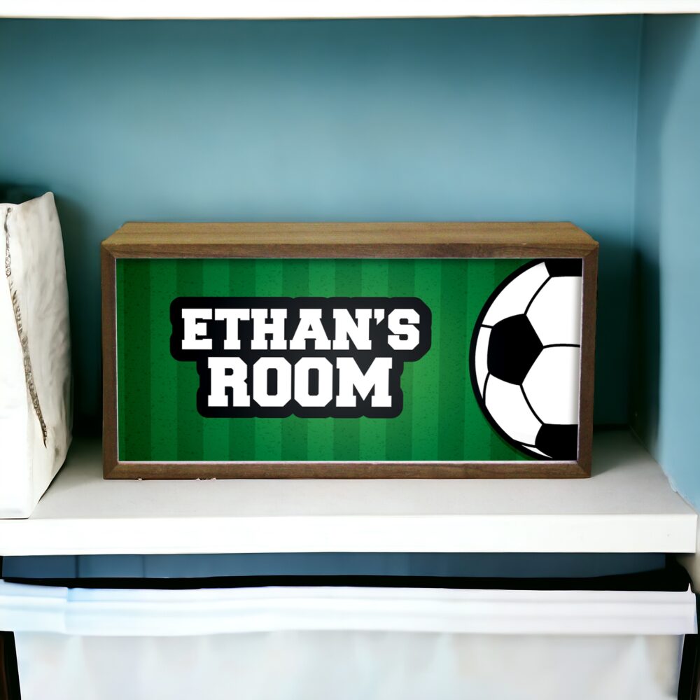 Personalised Light Box Sports Football Fan