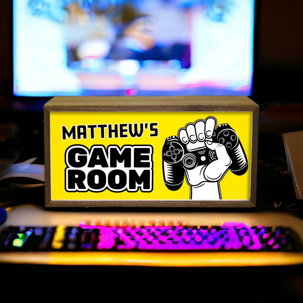Personalised Light Box Kids Game Room