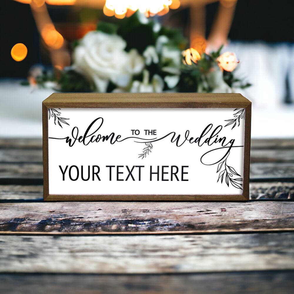 Personalised Light Box Welcome To The Wedding Sign