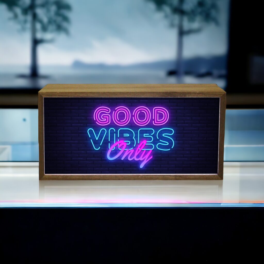 Light Box Home Good Vibes Only