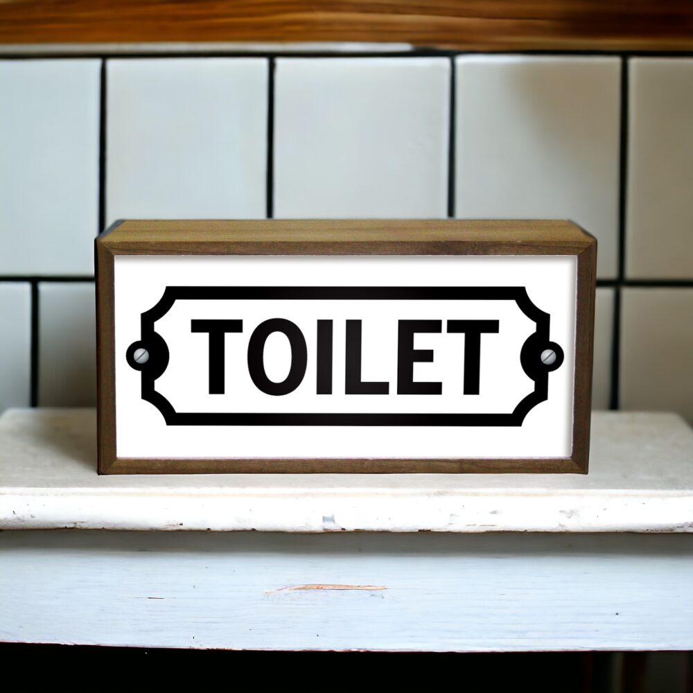 Light Box Toilet Sign