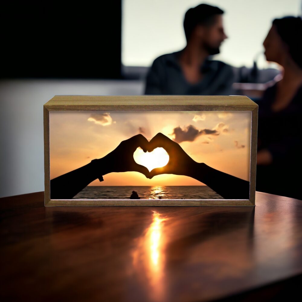 Light Box Home Heart Hands