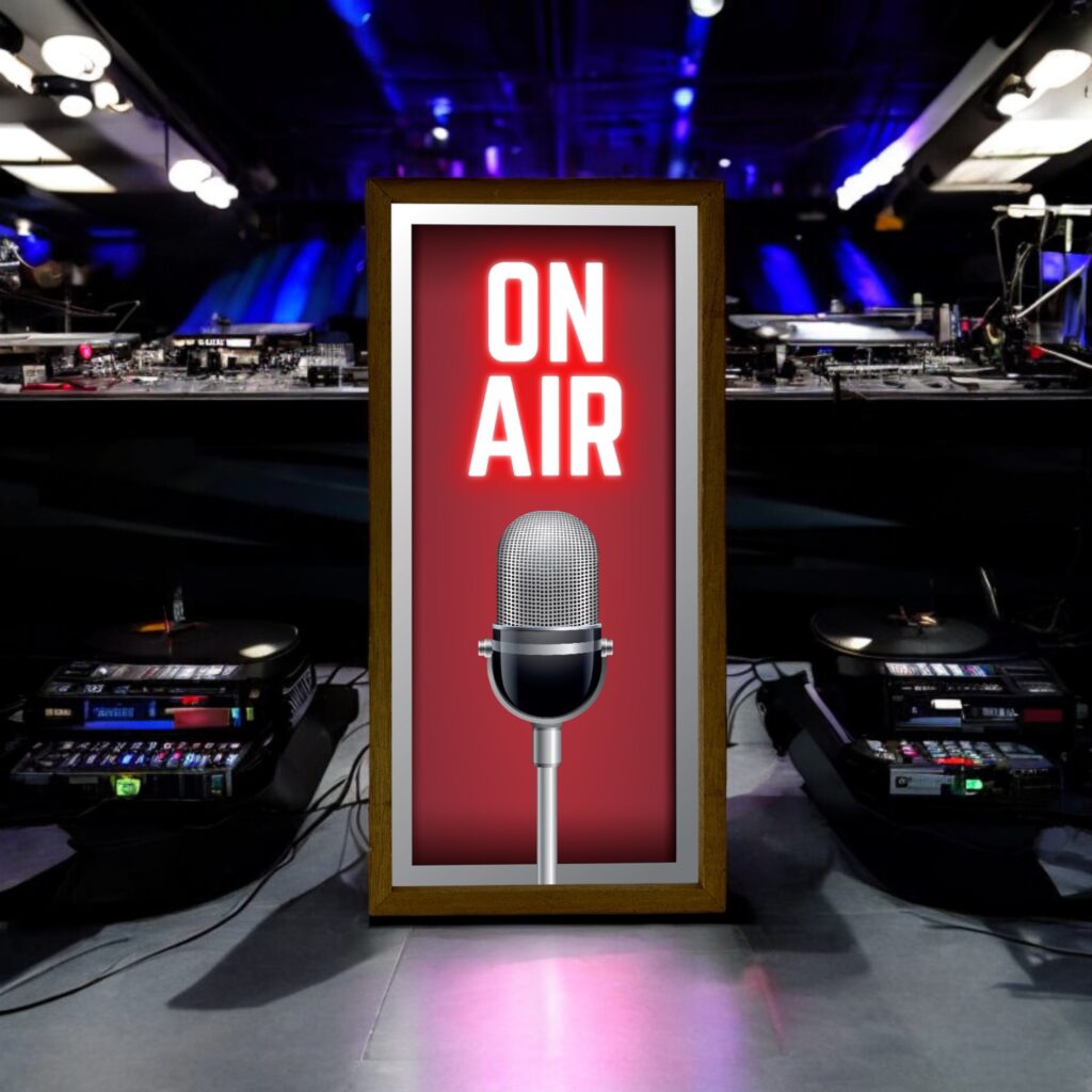 Light Box On Air Studio Sign Microphone