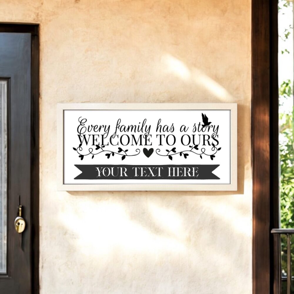 Personalised Wall Art Framed Print Welcome To Ours