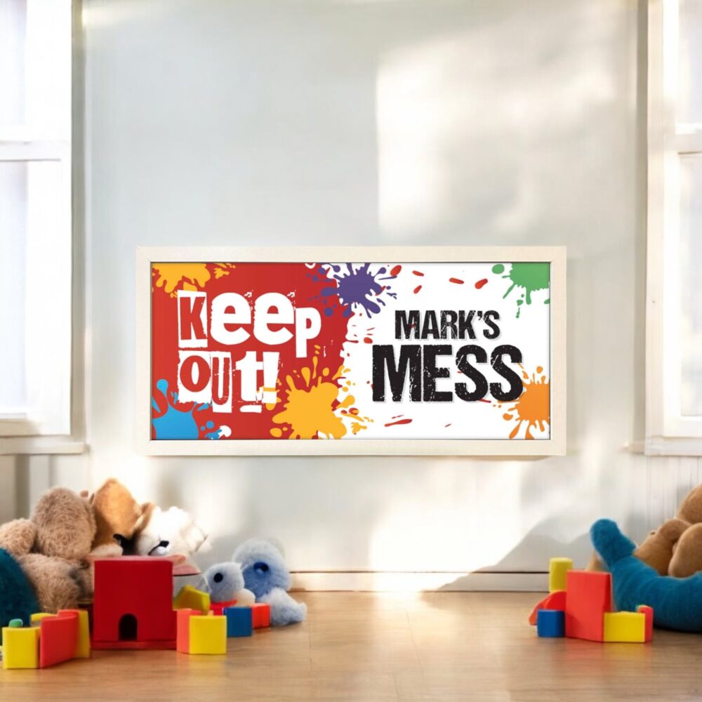 Personalised Wall Art Framed Play Room Mess