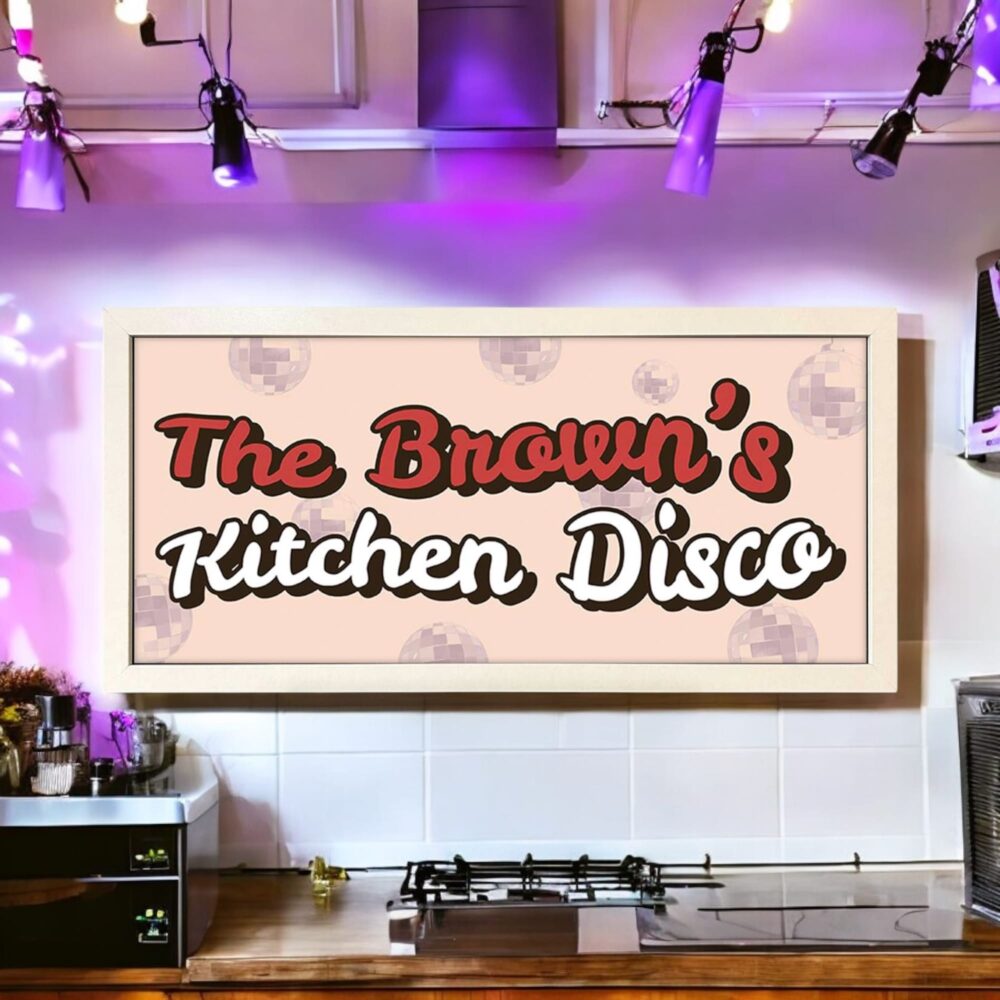 Personalised Wall Art Framed Print  For Her Kitchen Disco