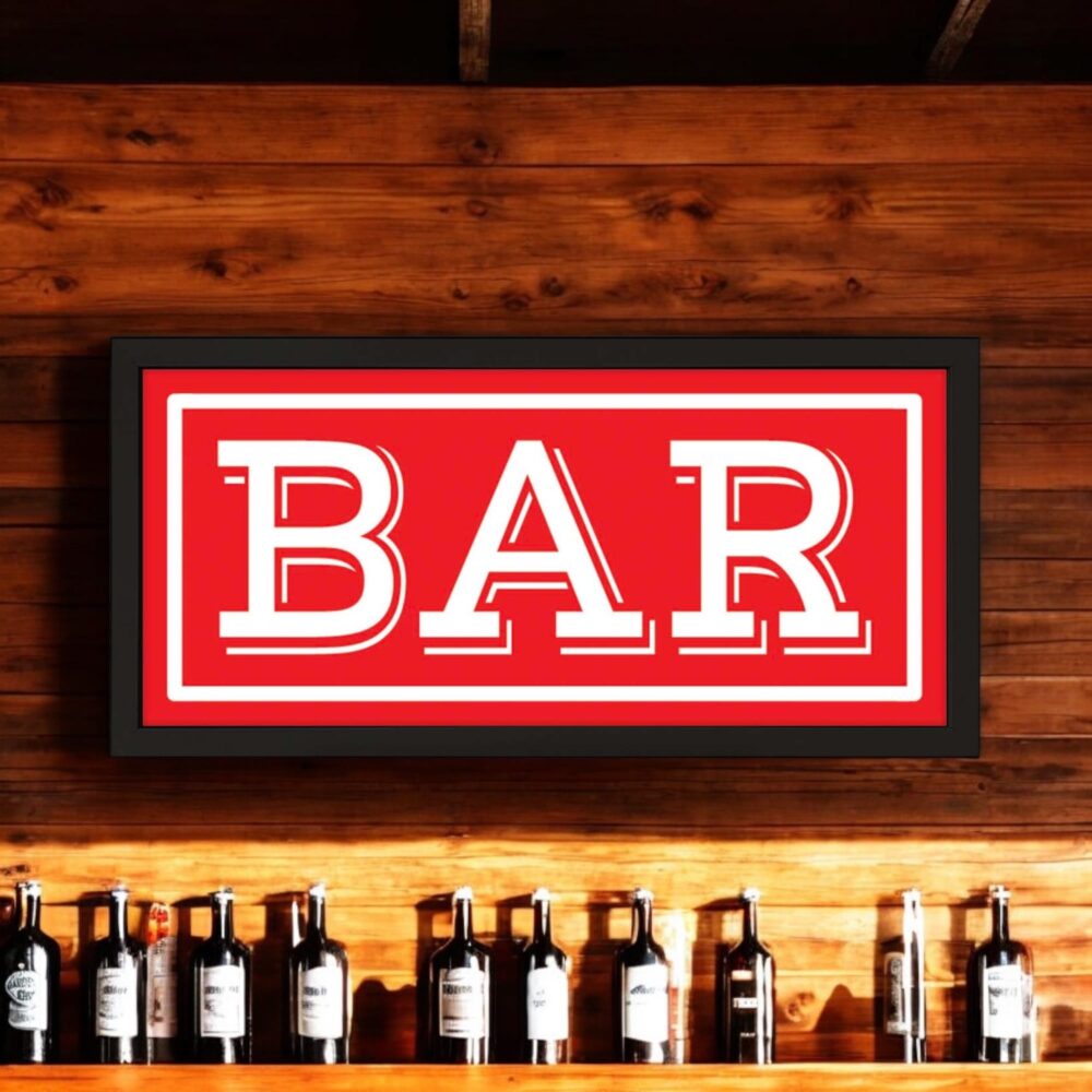 Wall Art Framed Print Classic Bar