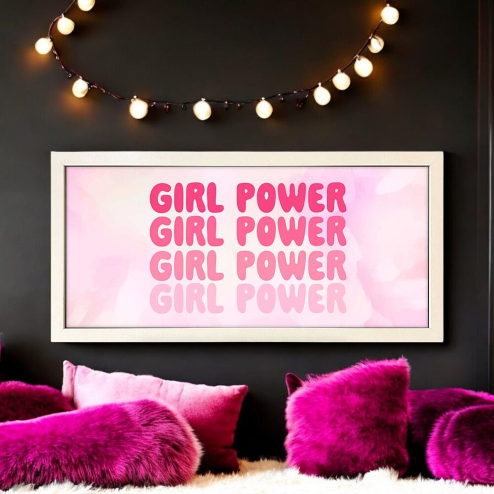 Wall Art Framed Print Girl's Room Girl Power