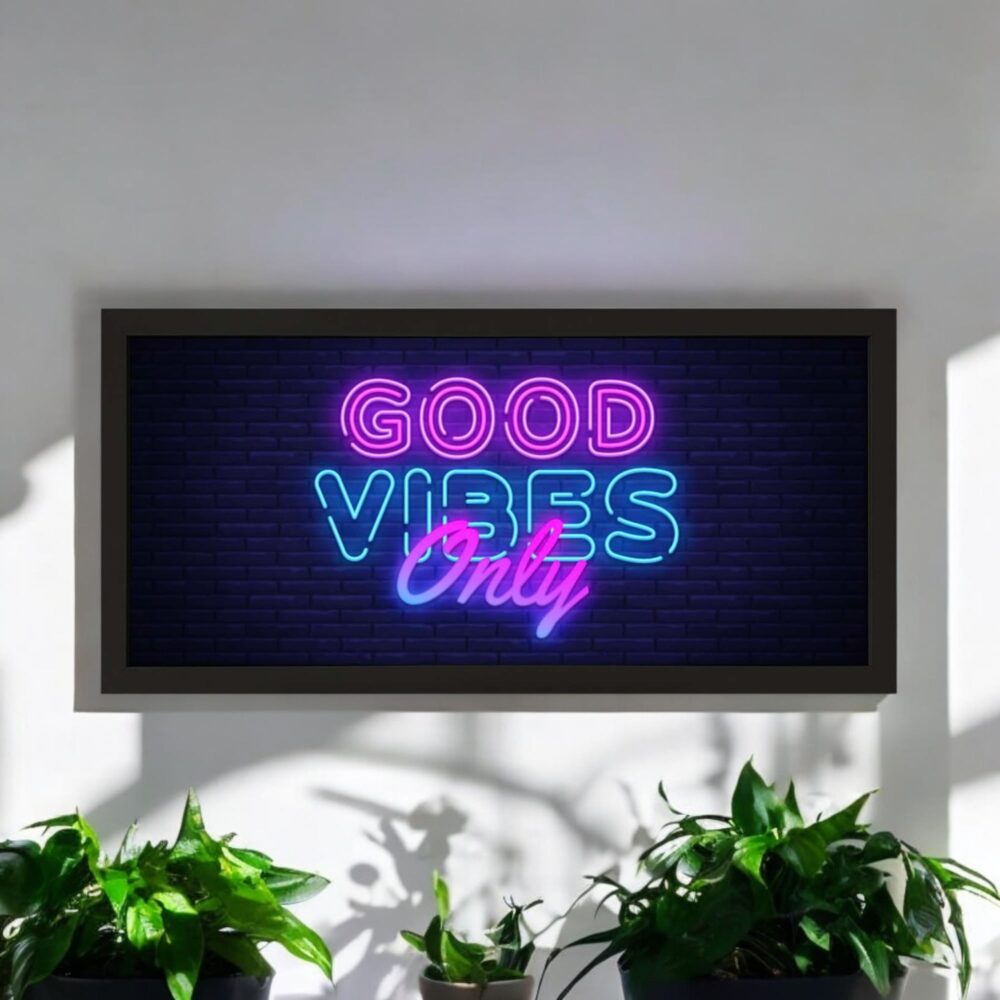 Wall Art Framed Print Home Good Vibes Only