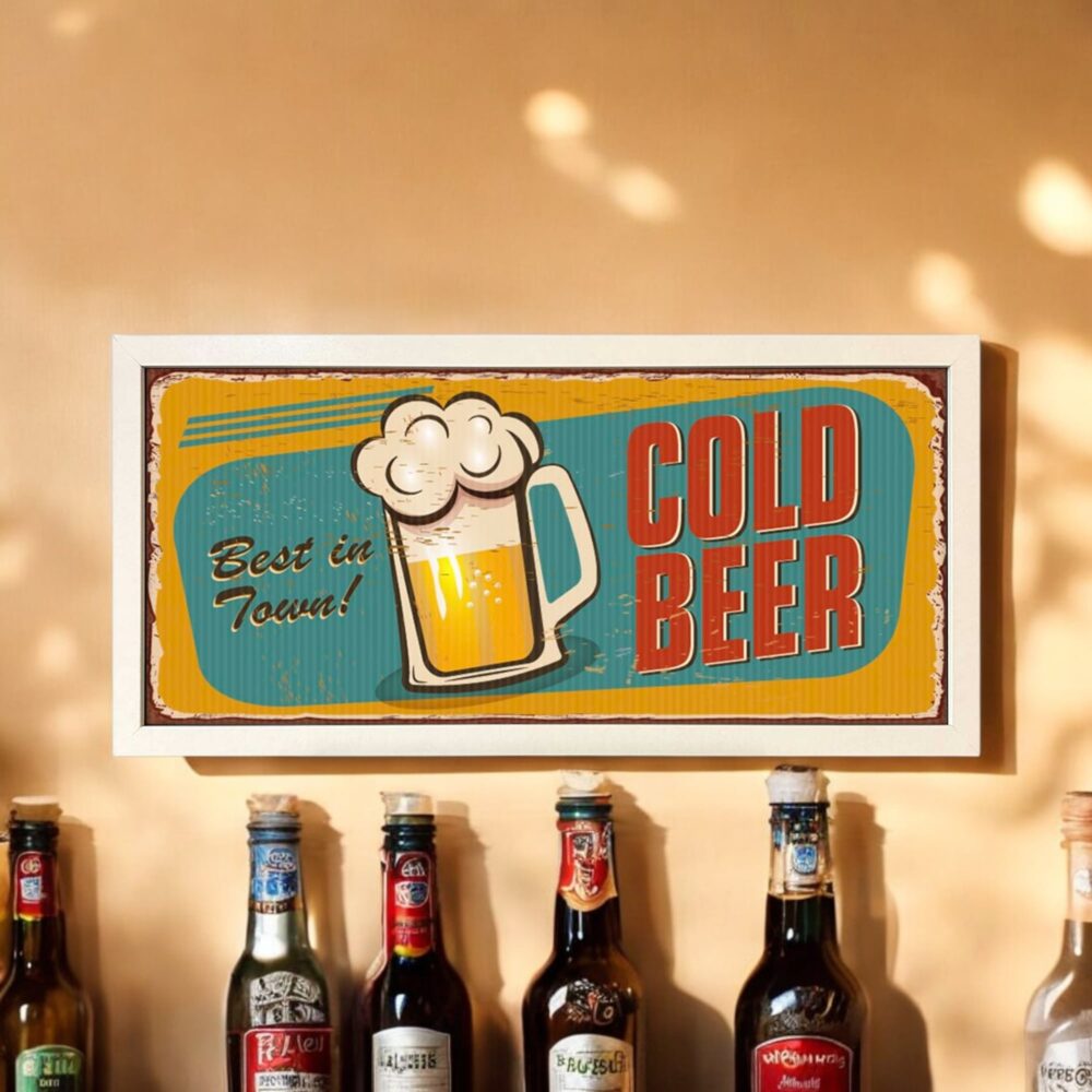 Wall Art Framed Print Home Cold Beer Best In Town