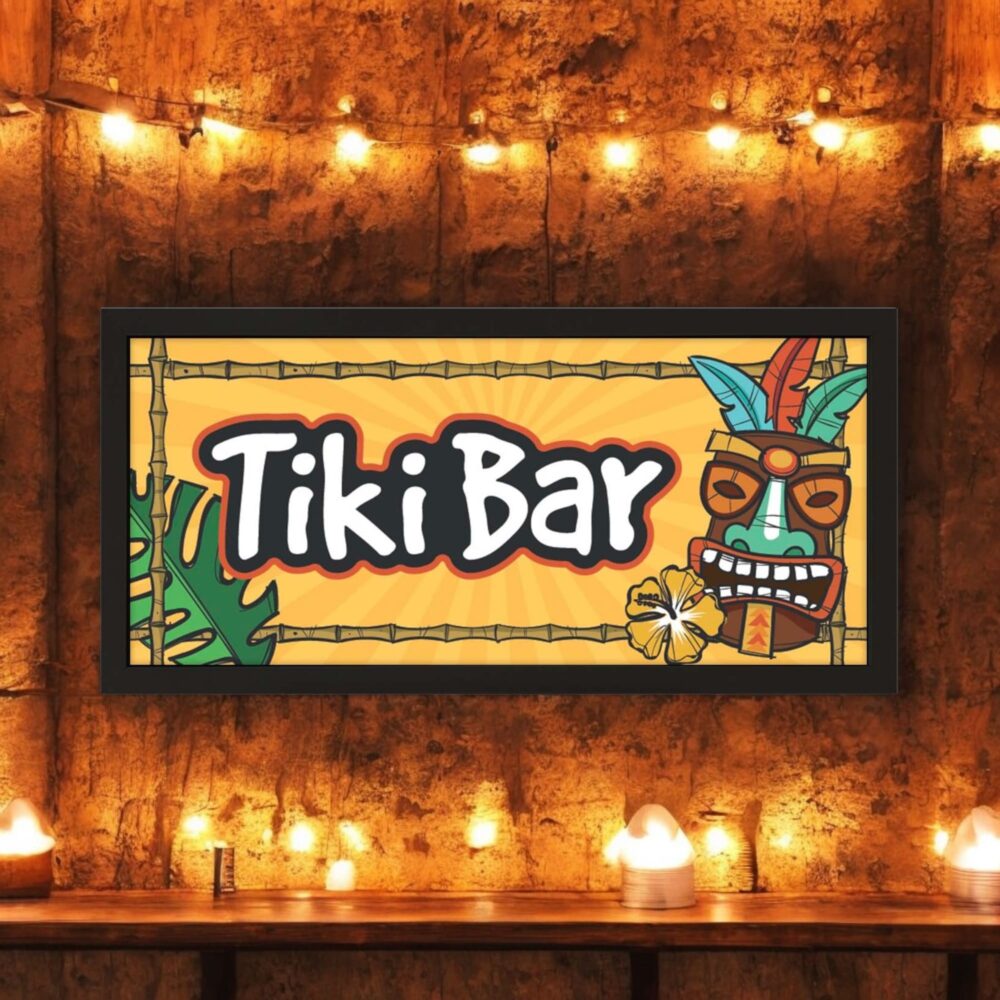 Wall Art Framed Print Home Tiki Bar