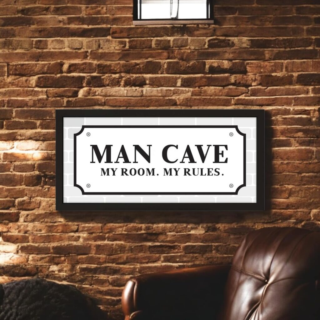 Wall Art Framed Print For Him Man Cave My Room My Rules