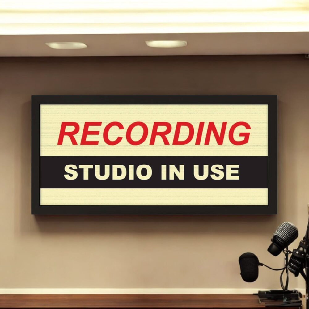 Wall Art Framed Print Recording Studio In Use