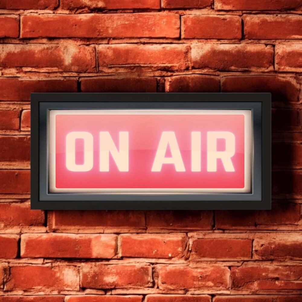 Wall Art Framed Print On Air Studio Sign