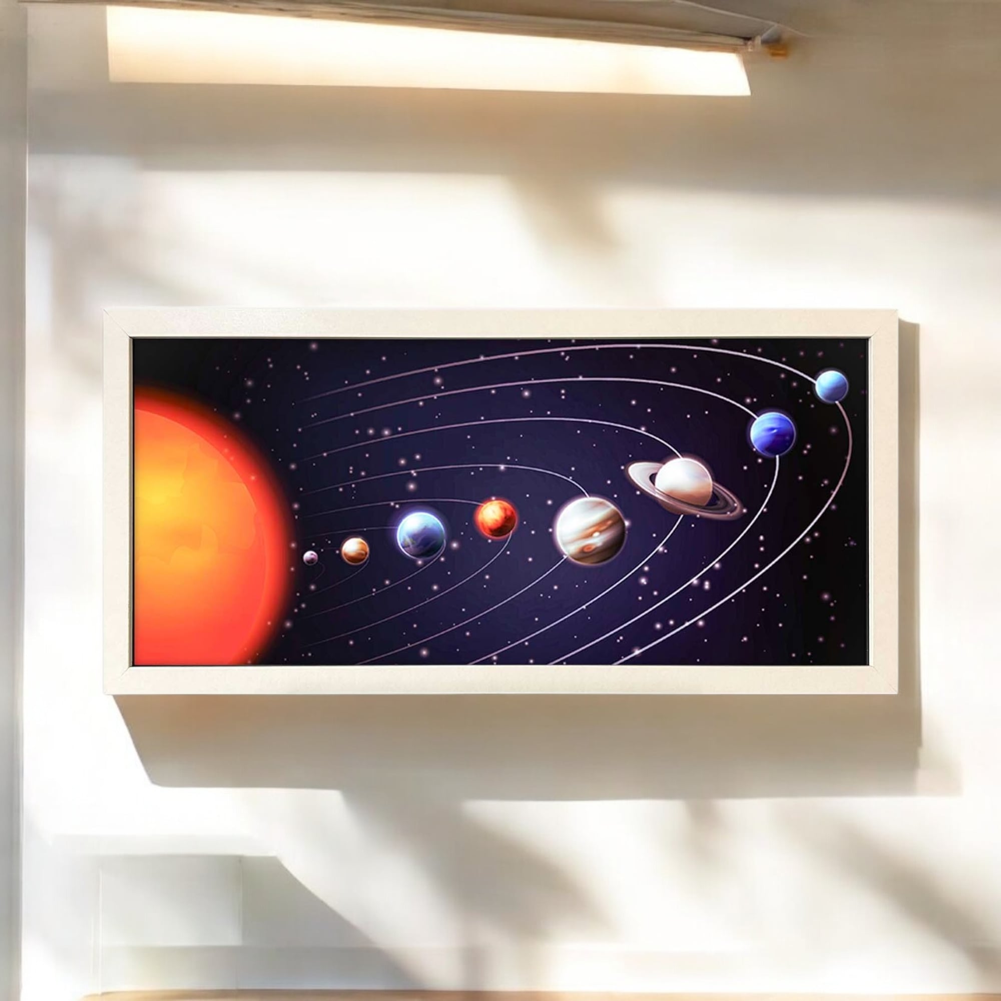 Wall Art Framed Print Solar System - Space Fan Decor
